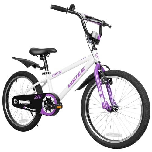 WEIZE Kids Bikes,20 Inch Boy's Bike for Kids,BMX Style Bicycle for Boys Girls Ages 6-12 Years...