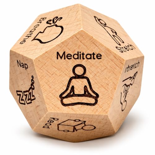 12-Sided Self-Care Decision Dice, Gifts for Him Her Men Women Boyfriend Girlfriend Husband Wife, Anniversary Birthday Wedding Holiday Gag Gift - Relaxing Couples & Family Activity Dice Game
