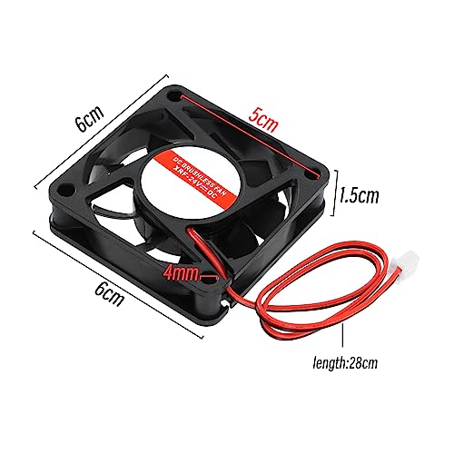 24 V 6015 bürstenloser Lüfter 6015 24 V DC Kühllüfter ohne Bürste Zubehör für Kamera, Wechselrichter, Schrank, Kühlschrank, DVR, TV Box, Projektor
