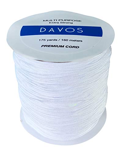 image for Davos Premium Cords White Nylon Braided Cord Extra Strong Multi-Purpos