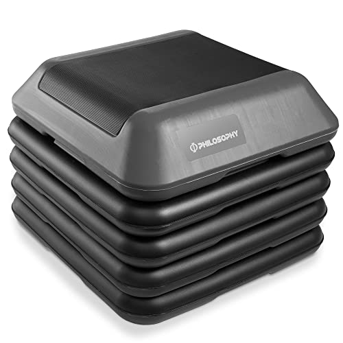 Philosophy Gym Adjustable Aerobic Step Platform with Risers