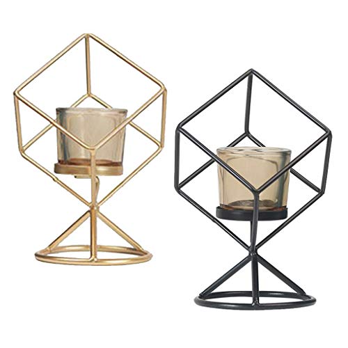 Image of Candle Holder for Decor | Tealight Candle Holder for Home | Cube - S /2