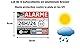 8 Aufkleber Alarm Video Überwachung gebürsteter Aluminium-Effekt für Haus, Gebäude, Handel, Garage, Videoüberwachung, professionelle Qualität (Aluminium Gendarmerie)