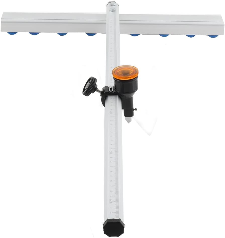 T-Shaped Glass Cutting Tool ECUTEE 23.6" T-Cutter Glass Cutting Tools T-ype Diamond Thick Tile Cutting Scraper Roller Drag Knives for Glass Tile Mirror Tool Parts
