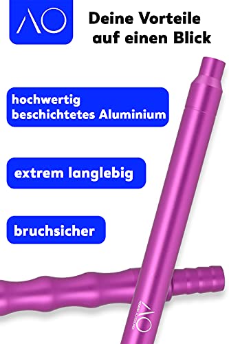 AO® Shisha Mundstück Aluminium GRIP 40cm I Extra griffiges Shisha Alu-Mundstück mit NST I Passend für alle… – Bild 4