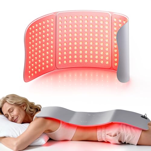 Hello Face Large Red Light Therapy for Body, 264 Triple-Chip LEDs Red Light Therapy Mat Near Infrared 660nm & 850nm 30'' x 12'' for Full Body Pain Relief Joint Muscle 36W Gray
