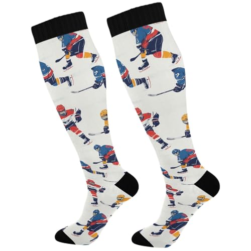 Image of Pigsaly Red White Polka Dot Womens Compression Socks Athletic Tube Sock Knee High Socks Outdoor Sport Socks