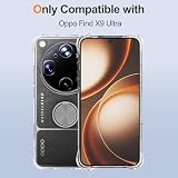 Etui kompatybilne z Oppo Find X9 Ultra, podpórka pierścieniowa Crystal Clear Case Przezroczysta ochrona TPU Obrotowy pokrowiec na pierścionek 360 - Czarny pierścień