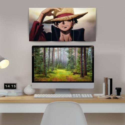 Image of One Piece Anime Manga Poster, One Piece Character Design Wall Poster 3 Panal - A4 Size, 300 GSM, Wall Decor Posters Wall Art For Bedroom, Living room, Office, Dining Room,No Frame (Luffy-6)