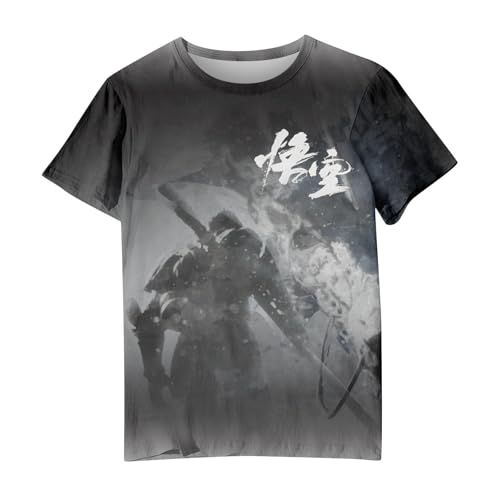 Black Myth China Game The Monkey King Action RPG Mens T-Shirts Funny Tops for Men Oversized T Shirt Men's Summer Short Sleeve Graphic Personalised Shirts