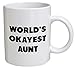 Funny Mug - World's Okayest Aunt - 11 OZ Coffee Mugs - Funny Inspirational and sarcasm - By A Mug To Keep TM