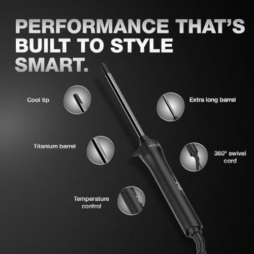 Image of IKONIC Hotwand 2.0, with 10mm Titanium Barrel for Tight Skinny Curls, 8inch Long for Longer Hair, 360 Swivel Cord for Easy Curly Hair Style