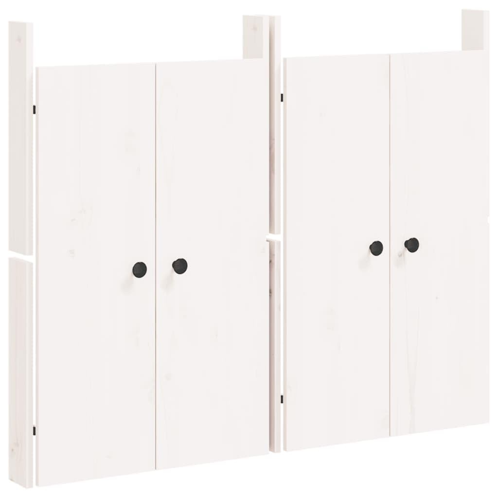 Genérico Puertas de Cocina Exterior 2 uds Madera Pino Blanco 50x9x82 cm,Bricolaje,Accesorios de Bricolaje,Ferretería para armarios,Puertas de armarios-832360