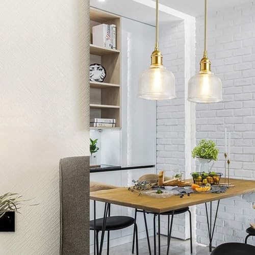 Lámpara colgante de cristal retro para dormitorio y sala estar 4