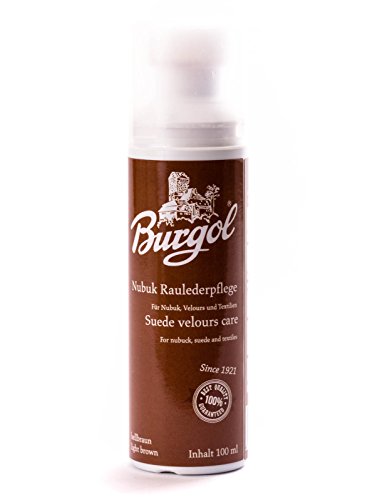 Burgol Nubuk- Wildlederpflege 100 ml Flasche mit Schwammaufträger: Farbe: Hellbraun