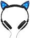 SoundBeast Cat Ear Headphones with Glowing Lights (Blue)