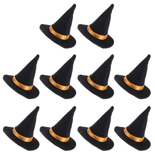 STOBAZA 10 PCS Halloween Mini Witch Hats Mini Wine Bottle Stopper Bottle Cover Halloween Party Favors - 8.50X6.50X6.50 cm