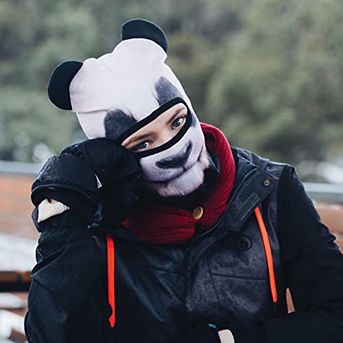 Beardowear Unisex Realistic Print Panda Bear Head Balaclava Face Mask Ski Mask #TOP4