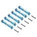 NATEFEMIN Wholesale 6PCS Blue Adjustable Aluminum Linkages Pull Rod Front Rear Replacement Parts for WLtoys 1/18 A959 A979 K929 Accessory Part