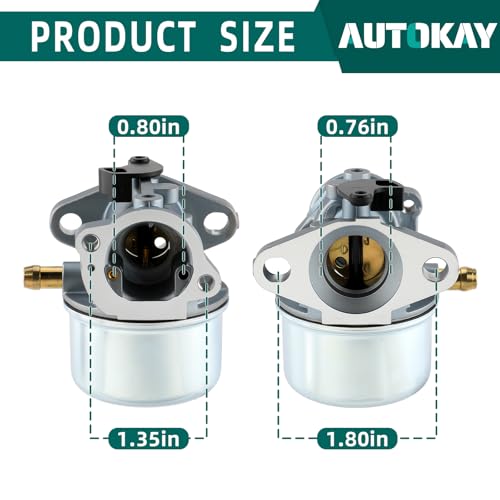 AUTOKAY 799868 Carburetor Replacement for 694202 693909 692648 499617 497586 498254 497314 497347 497410 799872 790821 498255 498966 Carb 4-7 hp Engines with No Choke Carb with Gasket - Thumbnail 4