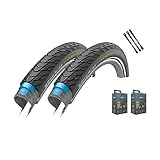 schwalbe insider 35-622 Maße- Die Draht Reifen haben einen Reflexstreifen und ein ETRTO Maß von 47-622 (28 x 1,75 Zoll). Die Schläuche sind geeignet für ETRTO Maß 40/62-584/635. Die Ventillänge ist 40mm. 