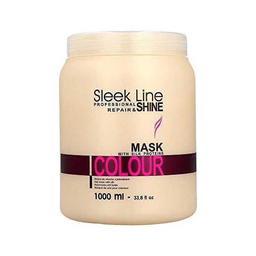 stapiz Farbe Haar Maske mit Silk Protein Sleek Line Reparatur und Glanz 1000 ml