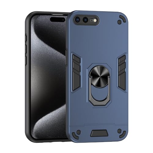 Estuche trasero para teléfono inteligente Compatible con funda Compatible with teléfono iPhone 7 Plus/8 Plus con soporte y protección a prueba de golpes de grado militar a prueba de caídas, funda prot