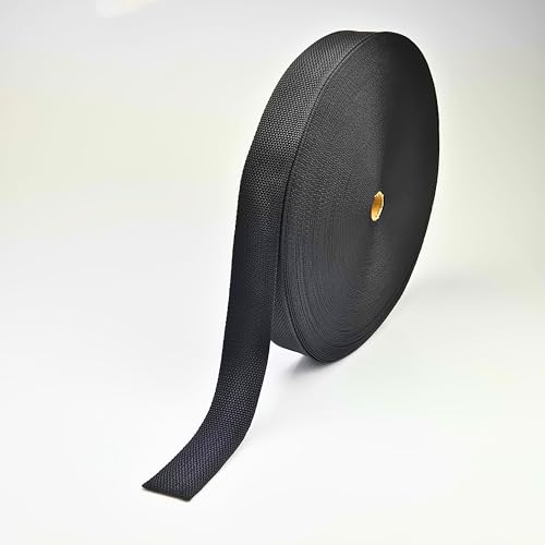 Fita Cadarço Ca 25mm Dura - Diversas Cores Rolo 50m (PRETO)