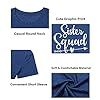 Women Sister Squad T Shirt Cute Relative Mothers Day Tee Shirt Cool Party Graphic Gifts Letter Print Tee Top (Blue, X-Large, x_l)