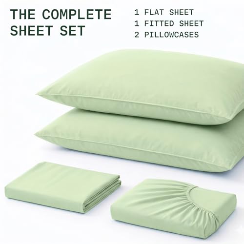 Image of TRUE BAMBOO Sheets Set King Size - Silky Soft Luxe 4 Piece Bed Sheets with Breathable & Moisture-Wicking Fabric - 16 inch Deep Pocket with Corner Straps
