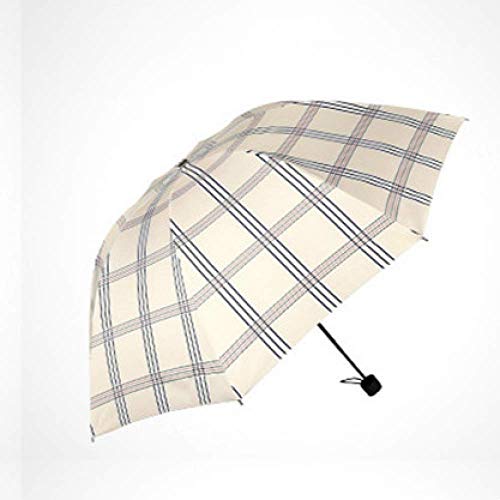 Preisvergleich Produktbild Chuihui Neues einfaches Gitter Regen und Regen Regenschirme Schwarz Kunststoff Sonnenschirme Tragbare Schwenkbiege Regenschirme Boutique Regenschirme Einfach zu Hause zu tragen
