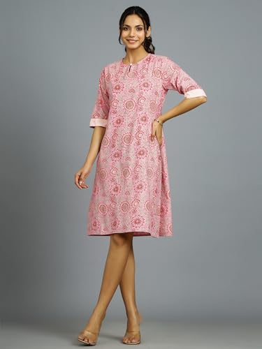 Image of Ravaiyaa - Attitude is everything Womens Soft Crepe Silk Casual Dress Summer Floral Printed Dress Ladies Tank Midi Sundress