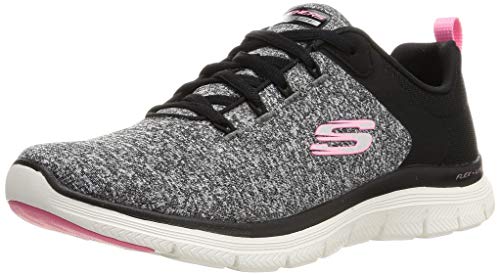 Image of Skechers Women's Flex Appeal 4.0 Sneaker, BKPK=Black Pink, 9.5