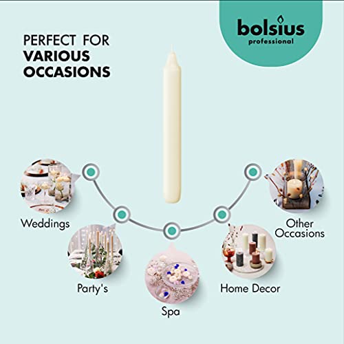 BOLSIUS Ivory Household Candles Bulk Pack 45 Count - Unscented Dripless 7 Inch Dinner Candlesticks - 6+ Hours Burn Time - Premium European Quality - Consistent Smokeless Flame - 100% Cotton Wick by BOLSIUS - Image 4