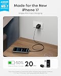 Anker Nano Charger, 47W 2 Port Compact Foldable GaN USB C Charger for iPhone 17/16/15, Galaxy, Pixel, Compatible with MagSafe (Black)
