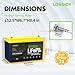 LOSSIGY 12V LiFePO4 Lithium Battery, 12 Volt 100AH Trolling Motor, Perfect for Solar System, RV, Marine, 1280Wh Built in BMS
