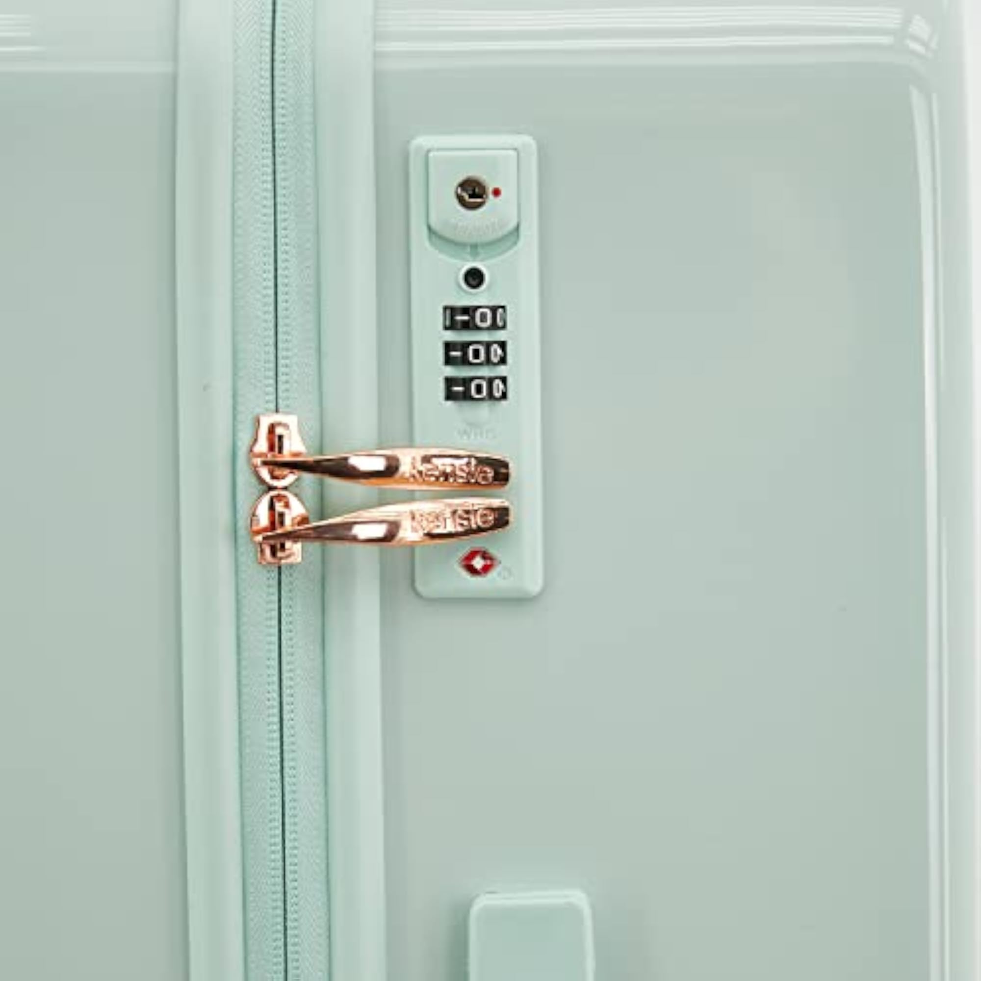 Women's Gemstone Luggage Set, Mint, 1 Piece Carry-On