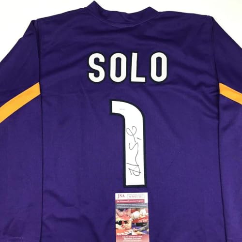 Autographed/Signed Hope Solo Purple Long Sleeve Soccer Team USA World