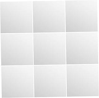 Operitacx 32 Peças Decalques De Parede 3D Guarnição De Espelho Adesivos De Parede Removíveis Adesivos De Espelho Quadrado Decalques De Espelho Quadrado Adesivos Murais Autoadesivos Espelho