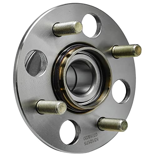 Image of Detroit Axle - Pair Rear Wheel Bearing and Hubs Assembly for Honda Civic 2001-2005, Acura EL 2001-2005 4-Lug w /ABS