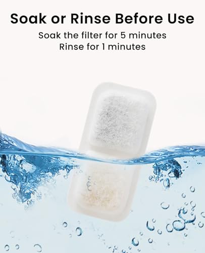 Image of oneisall 4PCS Replacement Filters for 2.2L 3.2L Wireless Cat Fountain | 5-Layer Filtration,2 Months Set of Replacement Filters and Sponges,Fits Model Cordless PW13 PW14