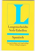 Langenscheidts Verb-Tabellen, Spanisch 3468343426 Book Cover