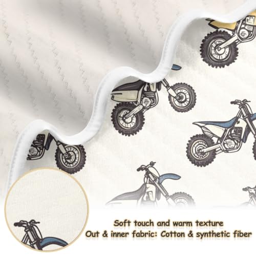 Image of Motocross Dirt Bike Vintage Baby Blankets