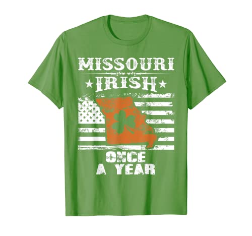 Missouri Irish Once A Year St Patrick's Day Camiseta Camiseta