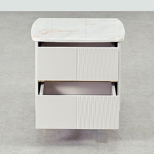 Image of Home Centre | Vegas | Engineered Wood | Bed Side Tables | Grey | 1 Year Warranty