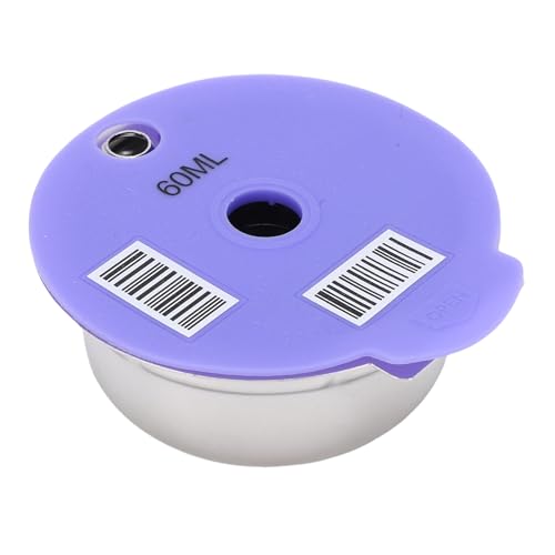 Image of Haofy Reusable Coffee Pod Universal Stainless Steel Refillable with Brush and Spoon Compatible for Happy Series Coffee Makers (60ml)