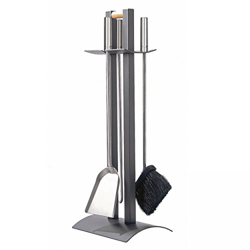 Preisvergleich Produktbild Lienbacher Kaminbesteck, 3teilig, anthrazit beschichtet