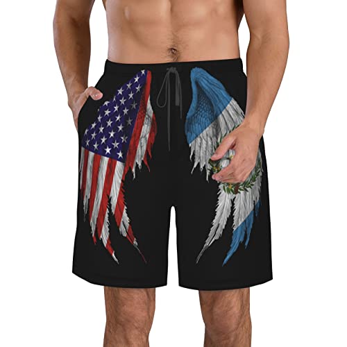 Men's Swim Trunks Beach Shorts Drawstring Running Shorts Comfortable Loose Gym Shorts Swimsuit Pants with Pockets2