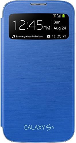 Samsung Galaxy S4 S-View Flip Cover Folio Case (Light Blue)