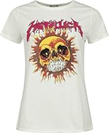 OFFICIALLY LICENSED: Show your fandom with this 100% officially licensed Metallica t-shirt, featuring a vivid graphic print of a neon skull and sun. SOFT CARBON BRUSHED FABRIC: Enjoy ultimate comfort with 100% cotton, enhanced by a carbon brushed fab...